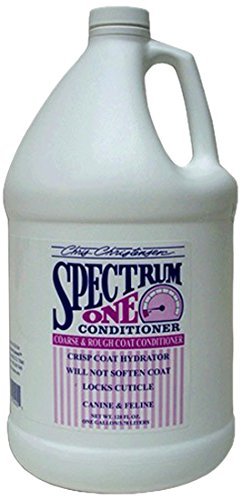 Chris Christensen Spectrum One Ultra Concentrated Dog Conditioner - 1 Gallon (Makes 8 Bottles) | Professional Grooming for Coarse & Rough Coats | Hydrates Inner Cortex | Made in USA | Ideal for Show Dogs & Daily Pet Care