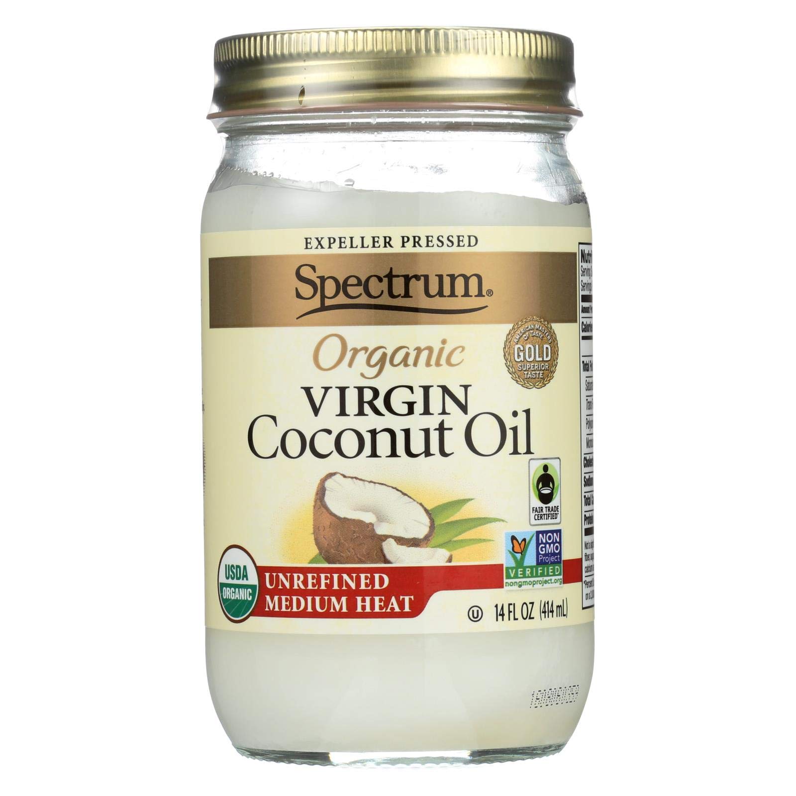 Organic Virgin Coconut Oil, Fair Trade Certified, 14 oz (Pack of 12) - Perfect for Cooking, Baking, Skin & Hair Care
