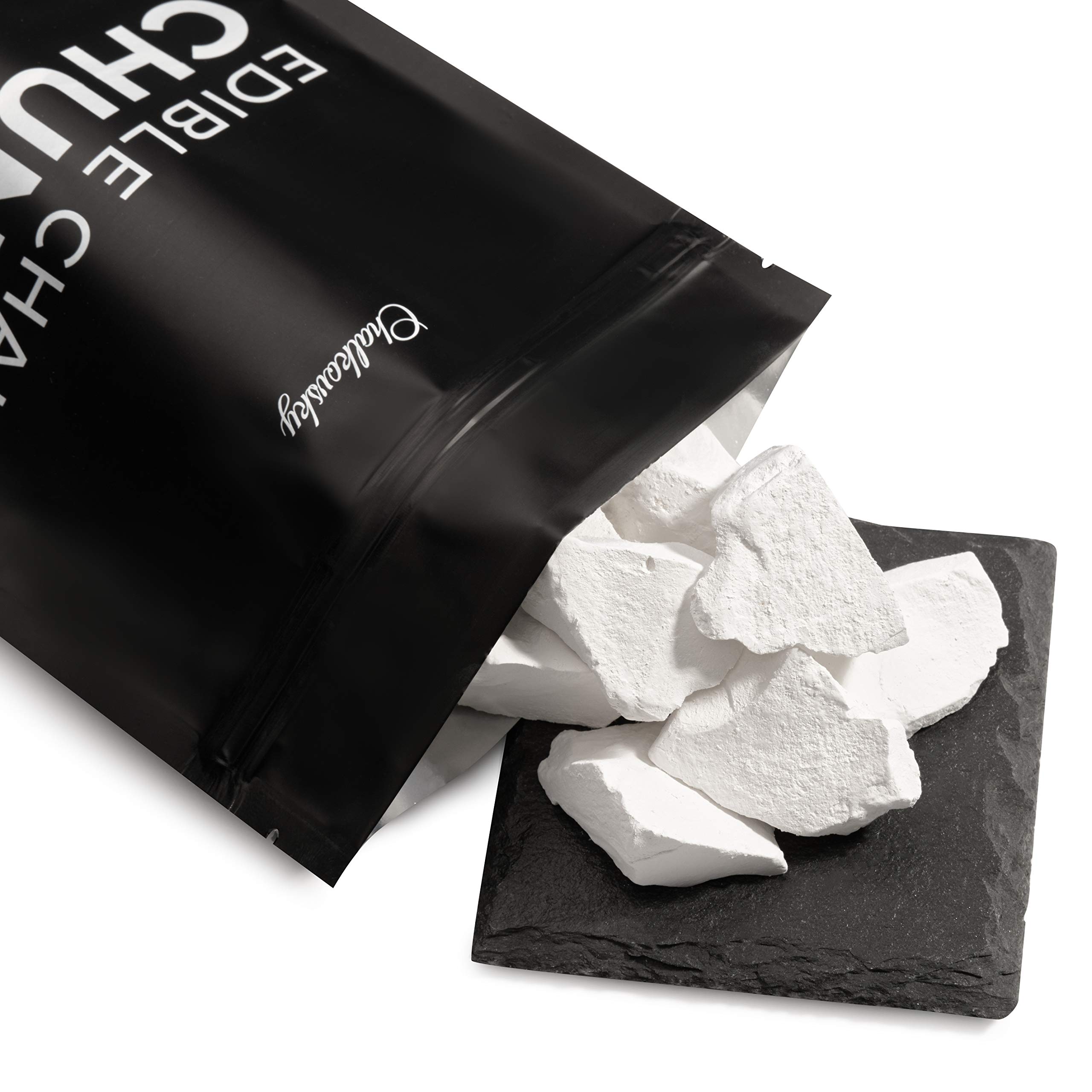 Organic Edible Chalk for Bone Strength - Natural Crunchy Russian Chalk Chunks - Zero Additives, No Impurities - White 7oz (200g) - Perfect for Pregnancy Cravings, Calcium Supplement & Unique Snacking Experience