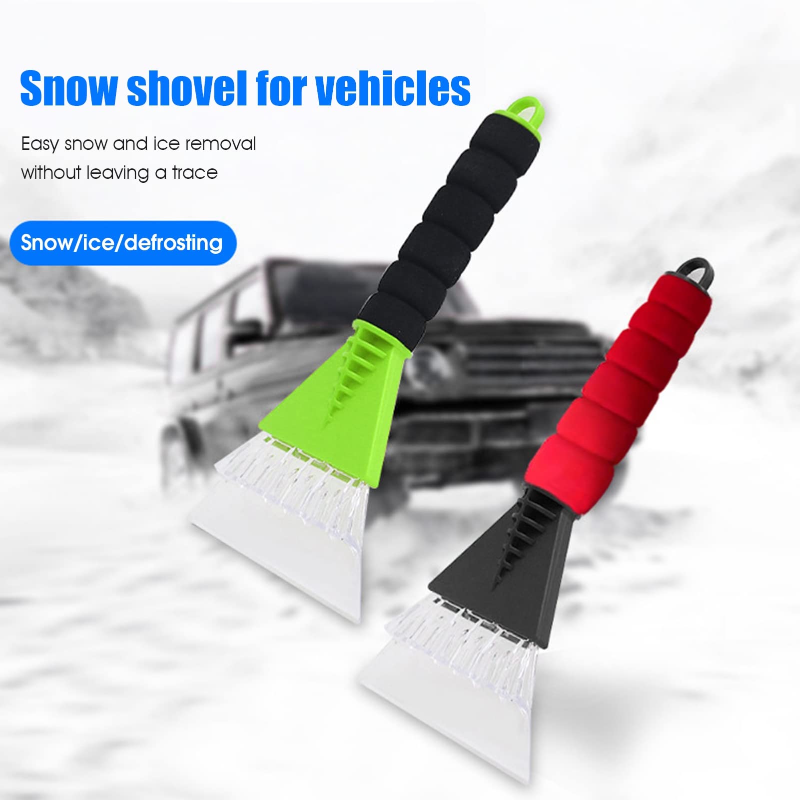 Premium Car Ice Scraper with Ergonomic Foam Handle - Heavy Duty Windshield Snow & Frost Remover for Cars, Trucks & SUVs - Perfect for Winter Mornings & Cold Weather Driving
