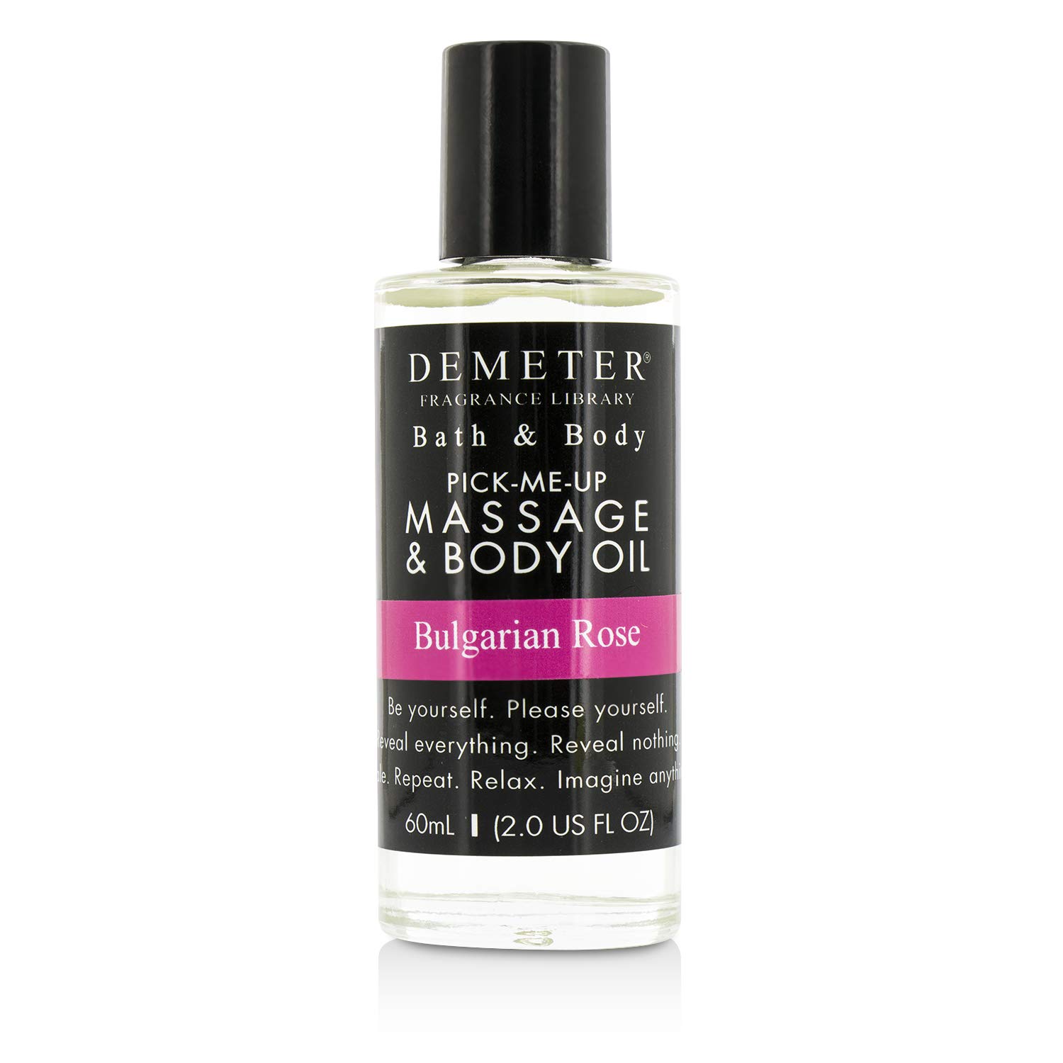 Demeter Fragrance Library Bulgarian Rose Massage Oil 2oz - Aromatherapy Relaxation for Spa, Bath & Couples Massage - Floral Scented Body Oil for Stress Relief & Skin Hydration
