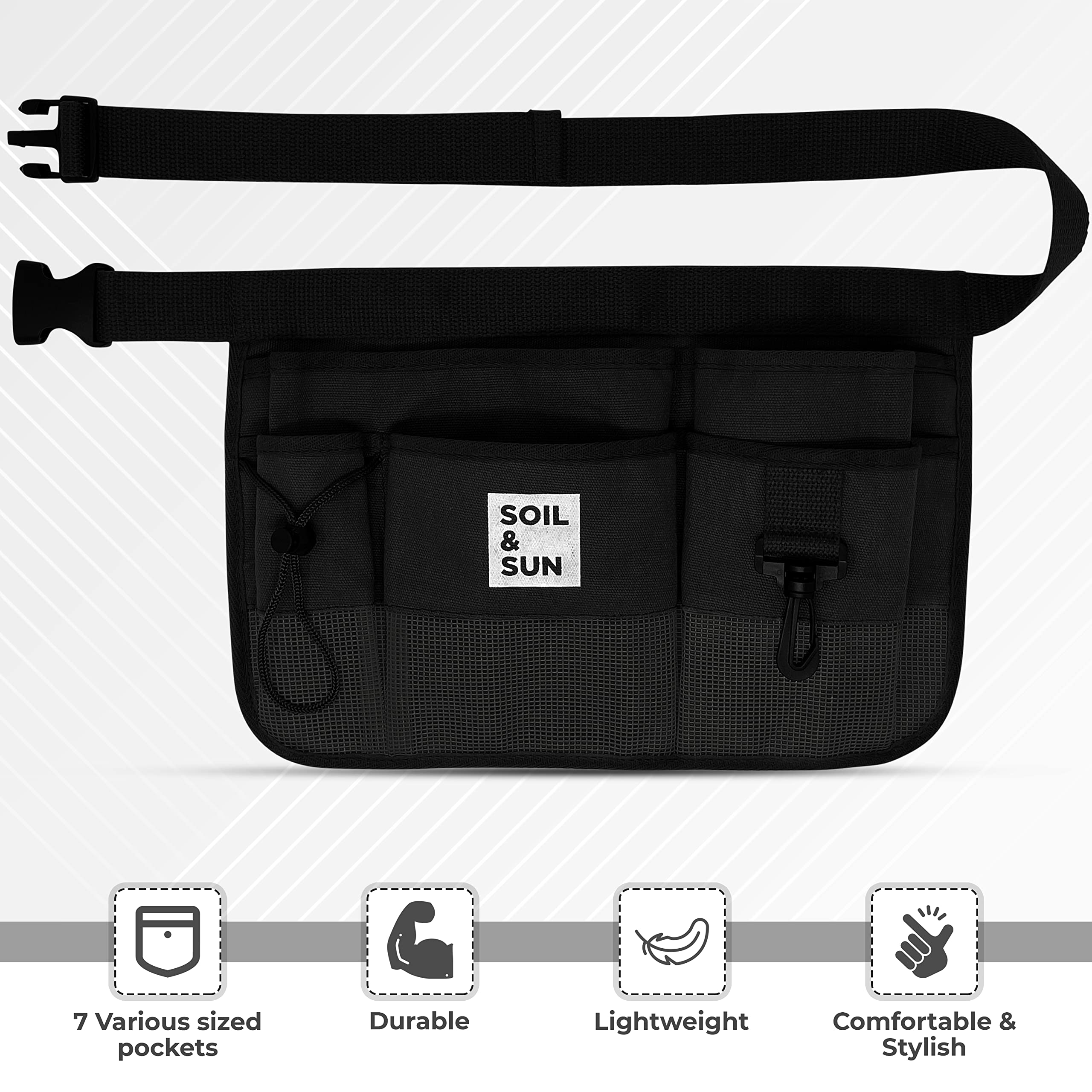 Women's Canvas Garden Tool Belt with Pockets - Heavy Duty Utility Waist Apron for Gardening, Teaching & DIY Projects | Perfect for Outdoor Work, Classroom Organization & Home Improvement Tasks