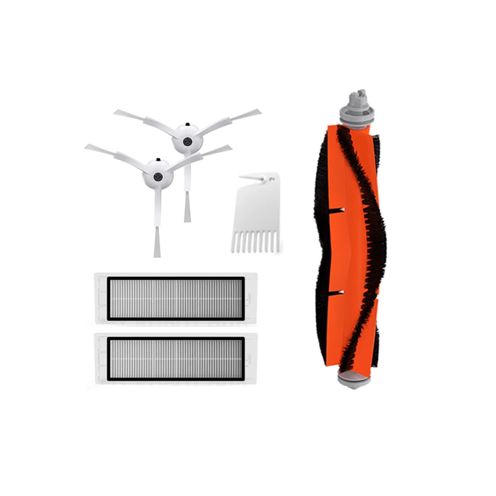 Xiaomi Mijia & Roborock Vacuum Cleaner Accessories - Side Brush & HEPA Filter Replacement Parts for Mi 1/2, Roborock S50/S51/S55/S5 Robot Vacuums - Essential Spare Parts for Floor Cleaning & Home Maintenance