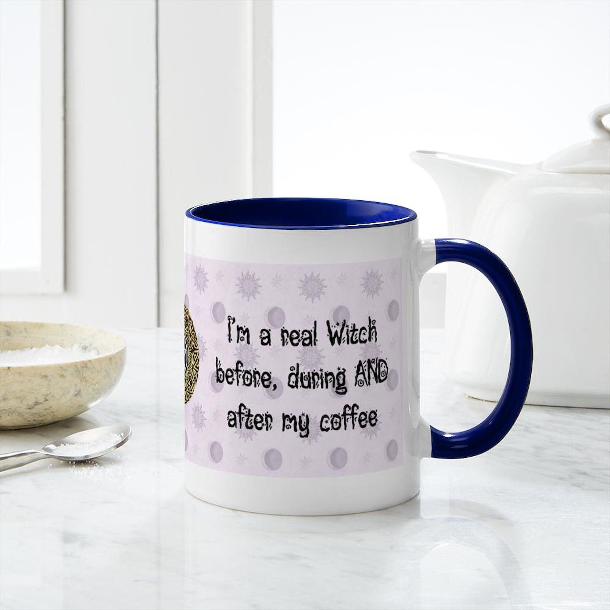 Realwitch Ceramic Coffee Mug 11 oz (325 ml) - Unique Witch Design for Tea, Coffee & Hot Drinks - Perfect for Halloween, Gifts & Witch Lovers