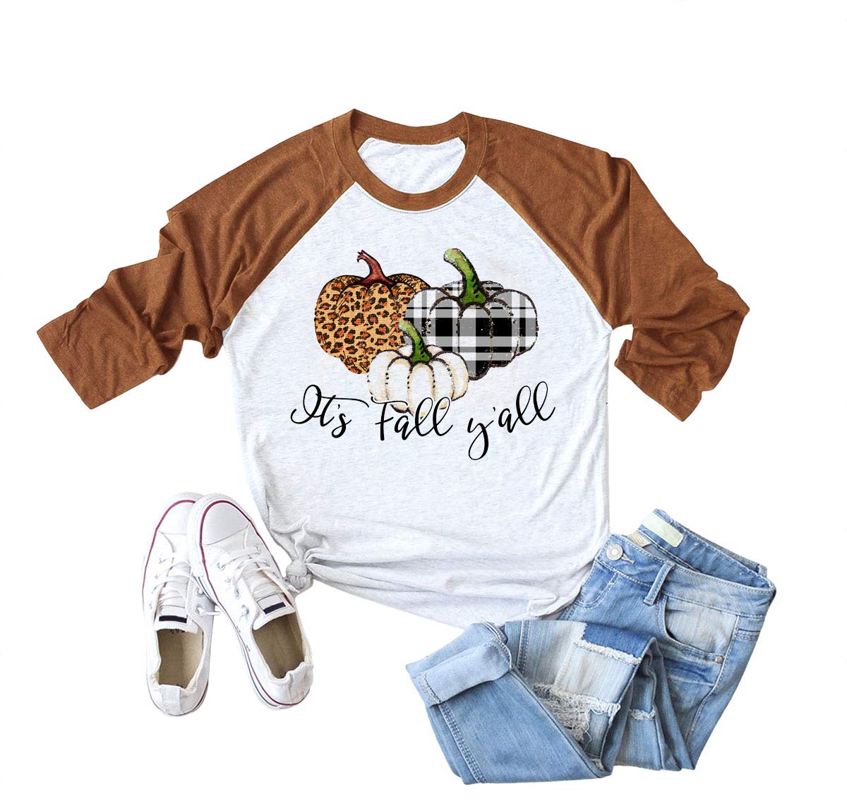 Funny Pumpkin Halloween T-Shirts for Women - Cute Fall Graphic Tees for Halloween Parties, Pumpkin Patches & Autumn Outfits