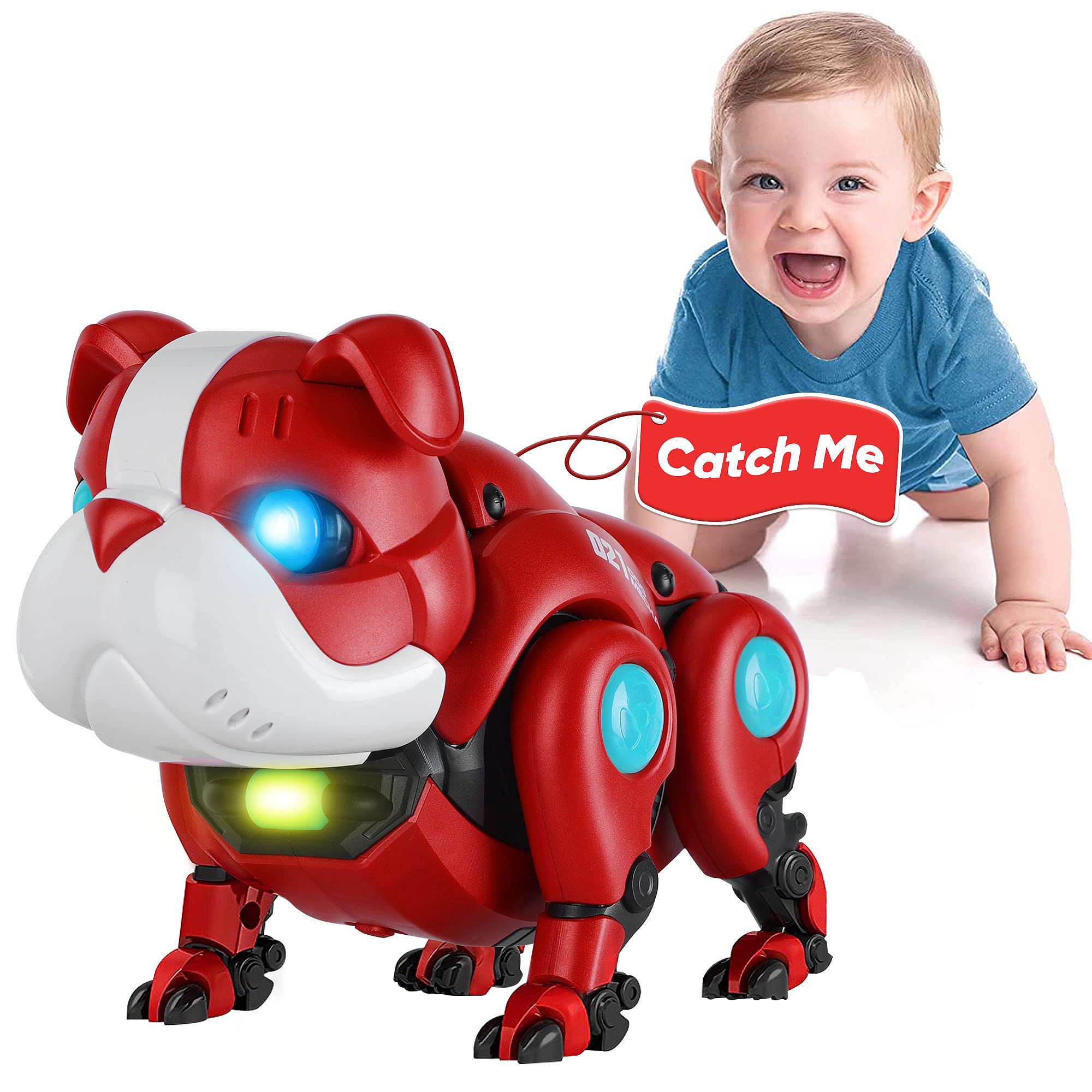 TNOIE Interactive Robot Dog Toy for Babies - Crawling, Walking, Musical & Light-Up Educational Toy for Toddlers 1-5 Years Old | Perfect Gift for Boys & Girls | Encourages Early Learning & Motor Skills Development