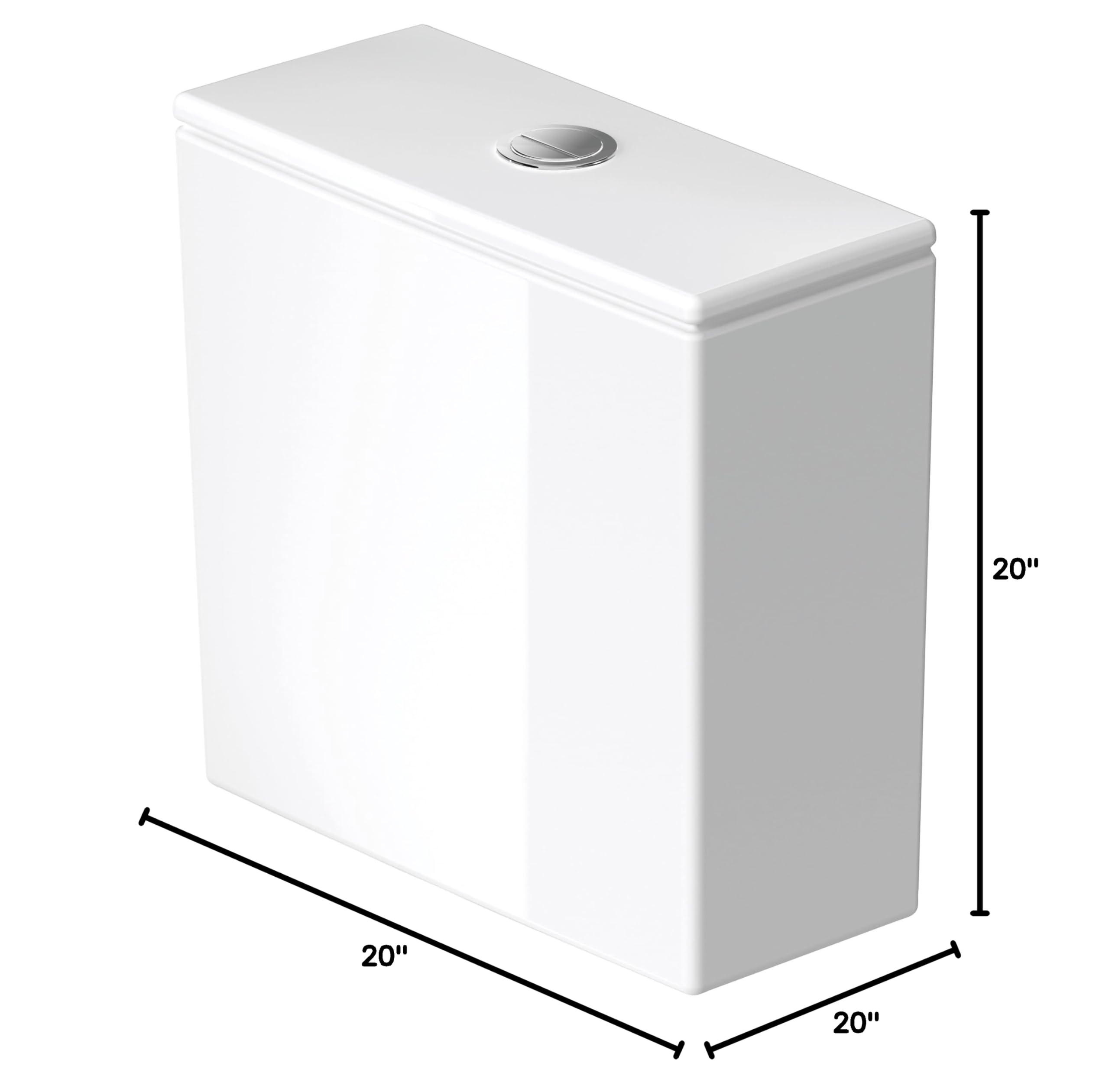 DuraStyle White Two-Piece High-Efficiency Toilet (HET) with Mechanical Flush - Perfect for Modern Bathrooms & Water-Saving Homes