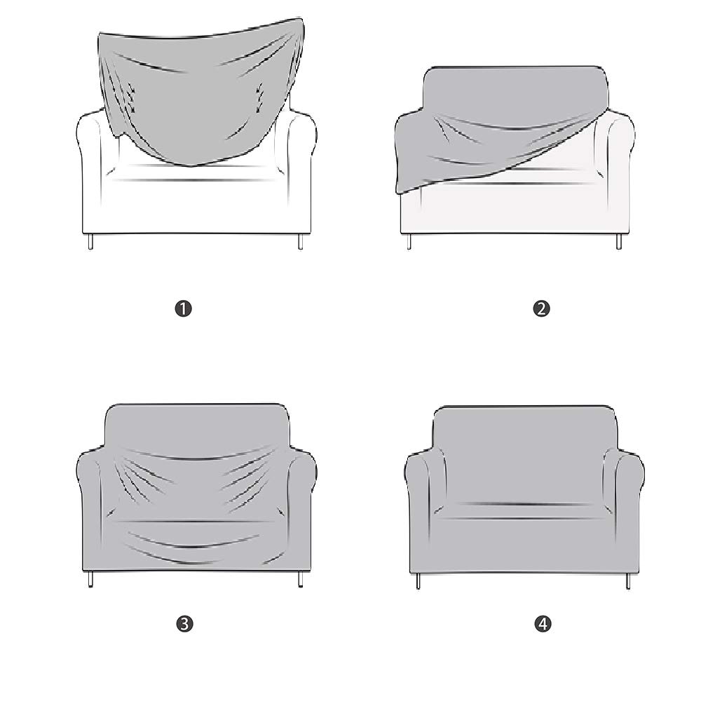 Stretch Jacquard Kids Sofa Cover - Mini Size Slipcover for Child's Chair, Armchair, Couch & Settee - Soft Protective Cover for Toddlers & Baby (Gray) | Perfect for Playrooms, Daycares & Nursery Decor
