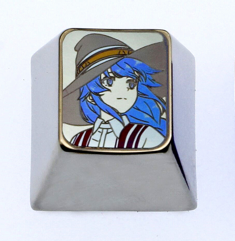 Custom Anime Keycaps - Mushoku Tensei Roxy Metal Titanium Alloy Carved Keycaps for Mechanical Keyboards | Personalized Keyboard Decor for Gamers & Anime Fans | Perfect for Gaming Setups & Collectibles