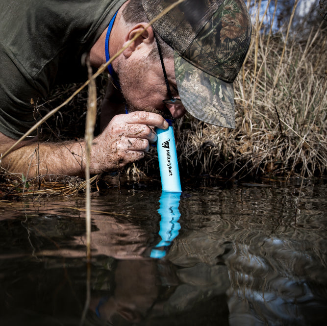 Portable Water Filter Straw for Camping, Hiking, Travel & Emergency Survival - Lightweight Personal Water Purifier for Outdoor Adventures, Backpacking & Emergency Preparedness