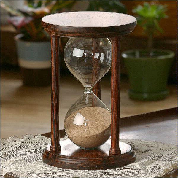 Premium Cocobolo Wood Hourglass - Handcrafted Sand Timer with Smooth Spindles for Home Decor, Office Desk, and Meditation Timer