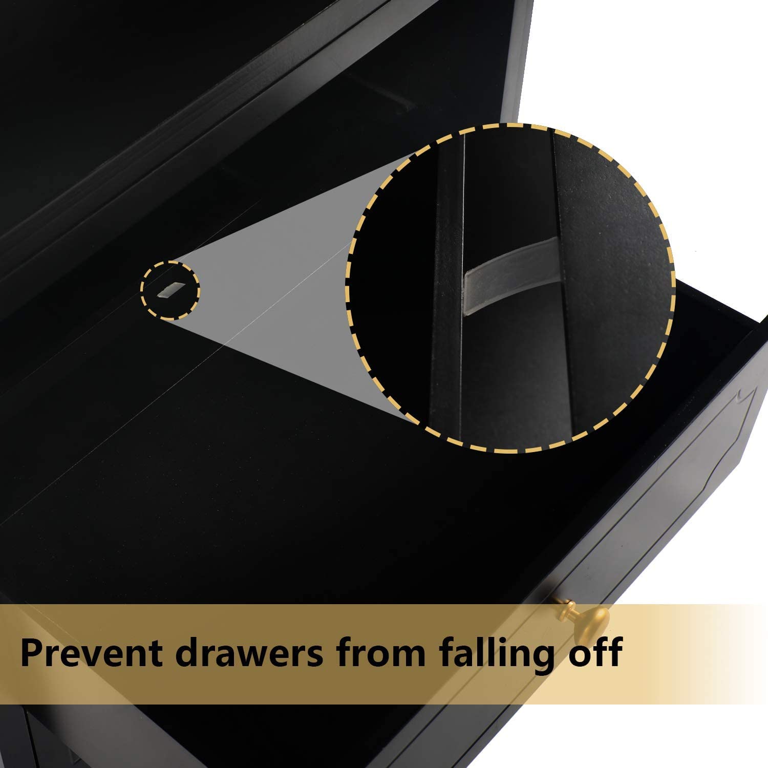 YIGOBUY 19 Inch Black Nightstand with 3 Drawers - Wooden Bedside Table with Storage for Bedroom, Living Room - Modern End Table with Black Finish (Set of 2) - Perfect for Small Spaces, Apartment Furniture & Guest Room Decor