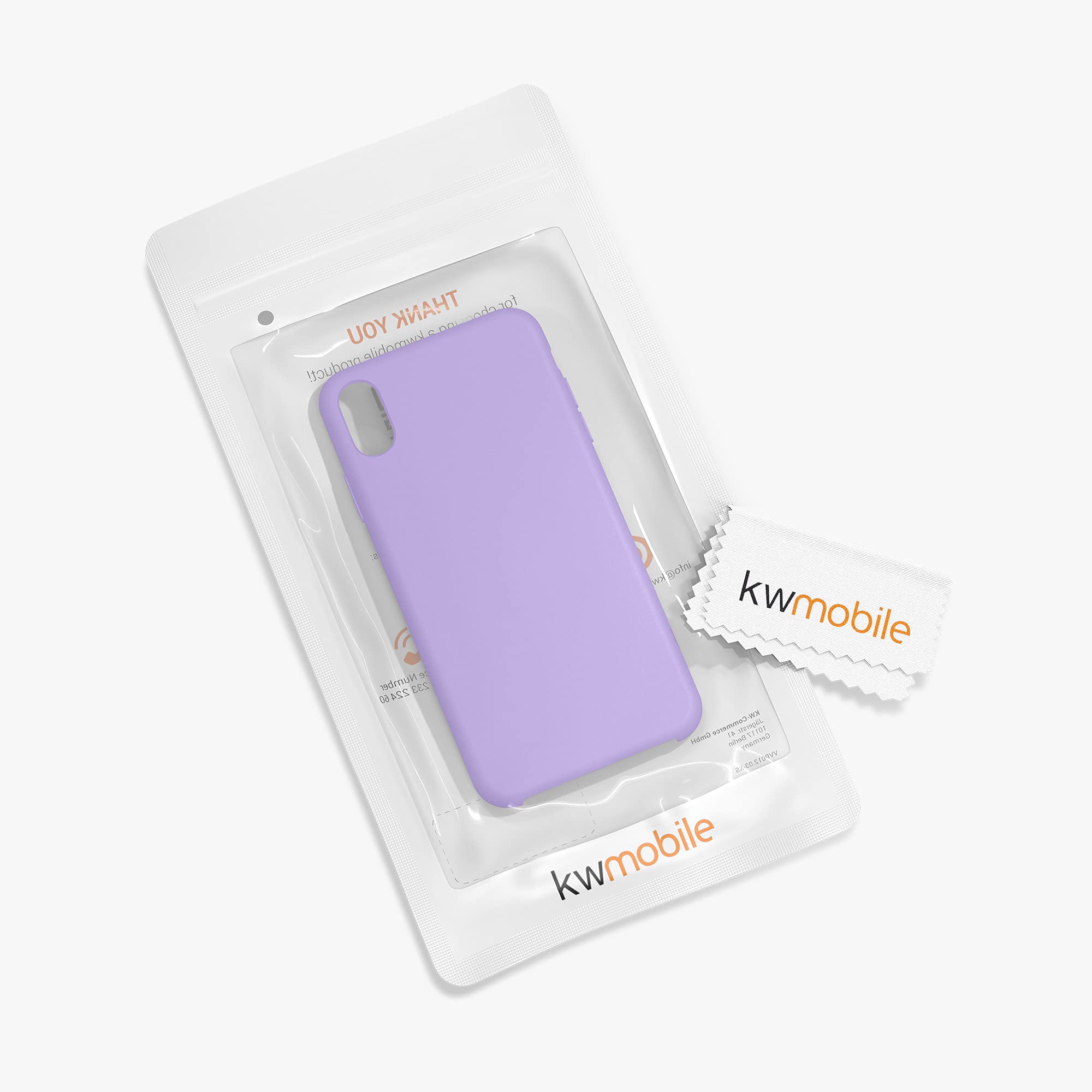 kwmobile Shockproof TPU Silicone Case for Apple iPhone XR - Soft Protective Phone Cover in Violet Purple | Perfect for Everyday Use, Work & Travel Protection
