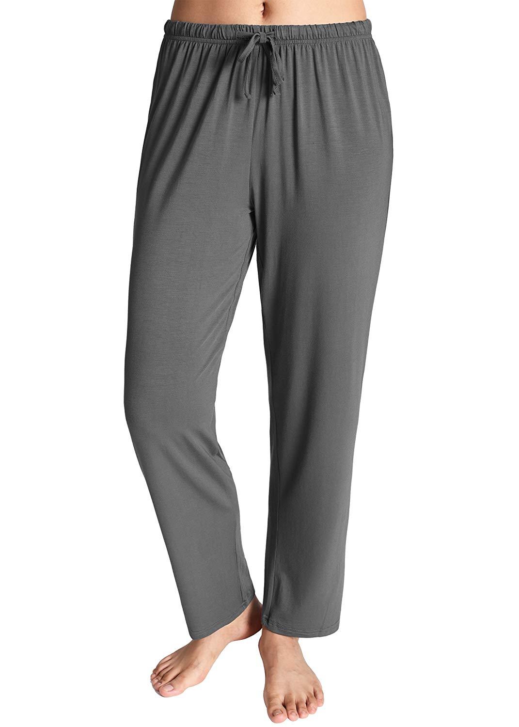Soft & Breathable Women's Bamboo Knit Pajama Pants - Cozy Loungewear for Sleep, Yoga & Relaxation at Home