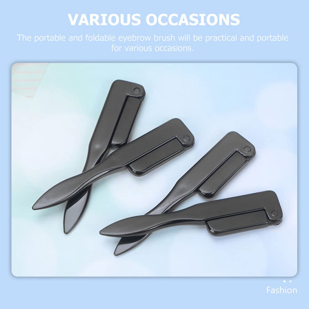 Beavorty 3-Piece Stainless Steel Eyelash & Eyebrow Comb Set - Foldable Brow Grooming Brush, Makeup Brush for Perfect Brows & Lashes - Ideal for Eyebrow Trimming, Shaping & Daily Makeup Routine