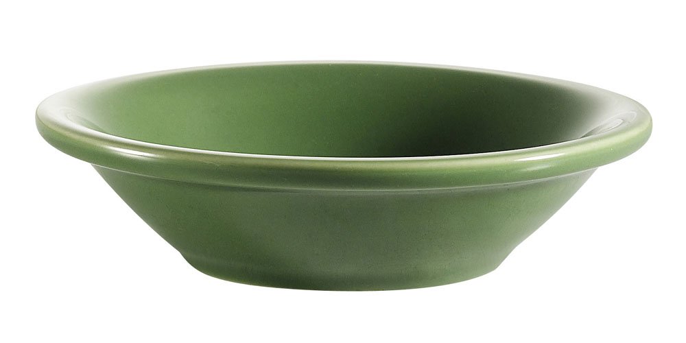 Premium 4-5/8-Inch Green Stoneware Fruit Bowls - Set of 36 CAC China L-11NR-G Las Vegas Narrow Rim 4-Ounce Bowls - Perfect for Serving Fruits, Salads, Snacks & Desserts at Parties, Restaurants or Home Dining
