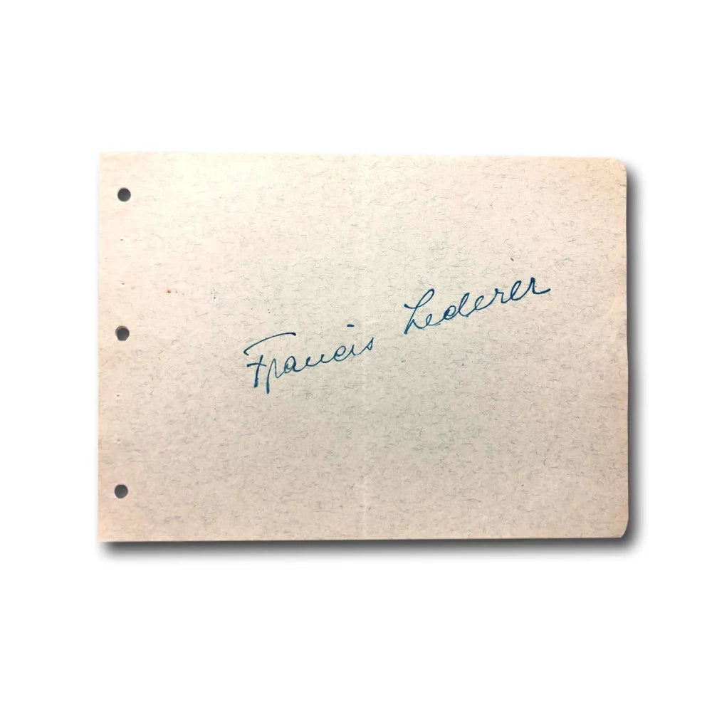 Francis Lederer Hand Signed Album Page with JSA COA - Authentic Dracula Actor Autograph - Perfect for Movie Memorabilia Collectors & Classic Horror Fans