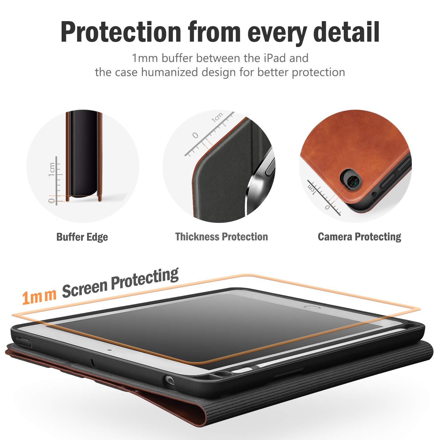 Premium PU Leather Smart Case for iPad Mini 5 (2019 5th Gen 7.9