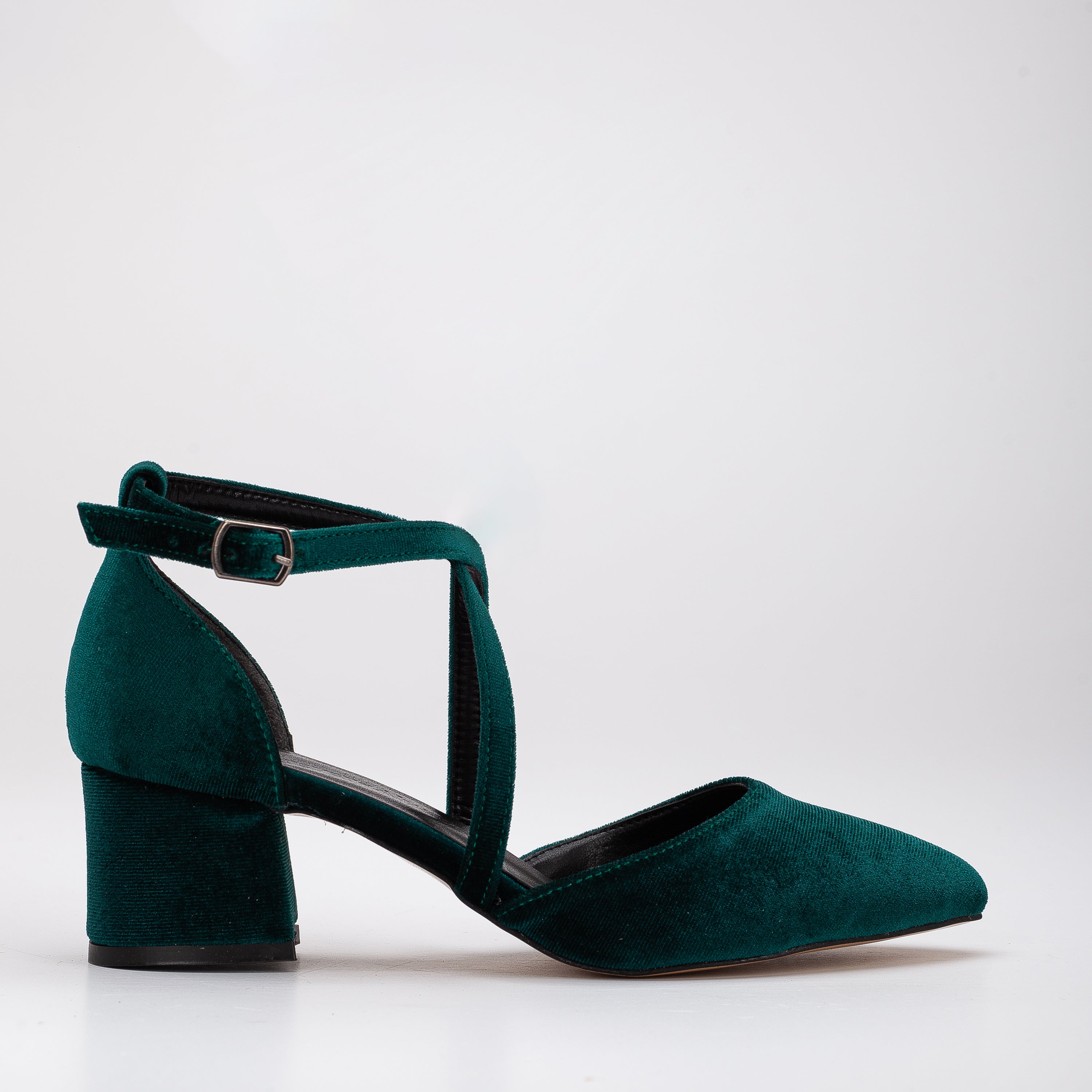 Dolly Green Velvet Heels for Women - Elegant High Heel Shoes for Parties, Weddings & Evening Events - Comfortable & Stylish Dress Shoes for Special Occasions
