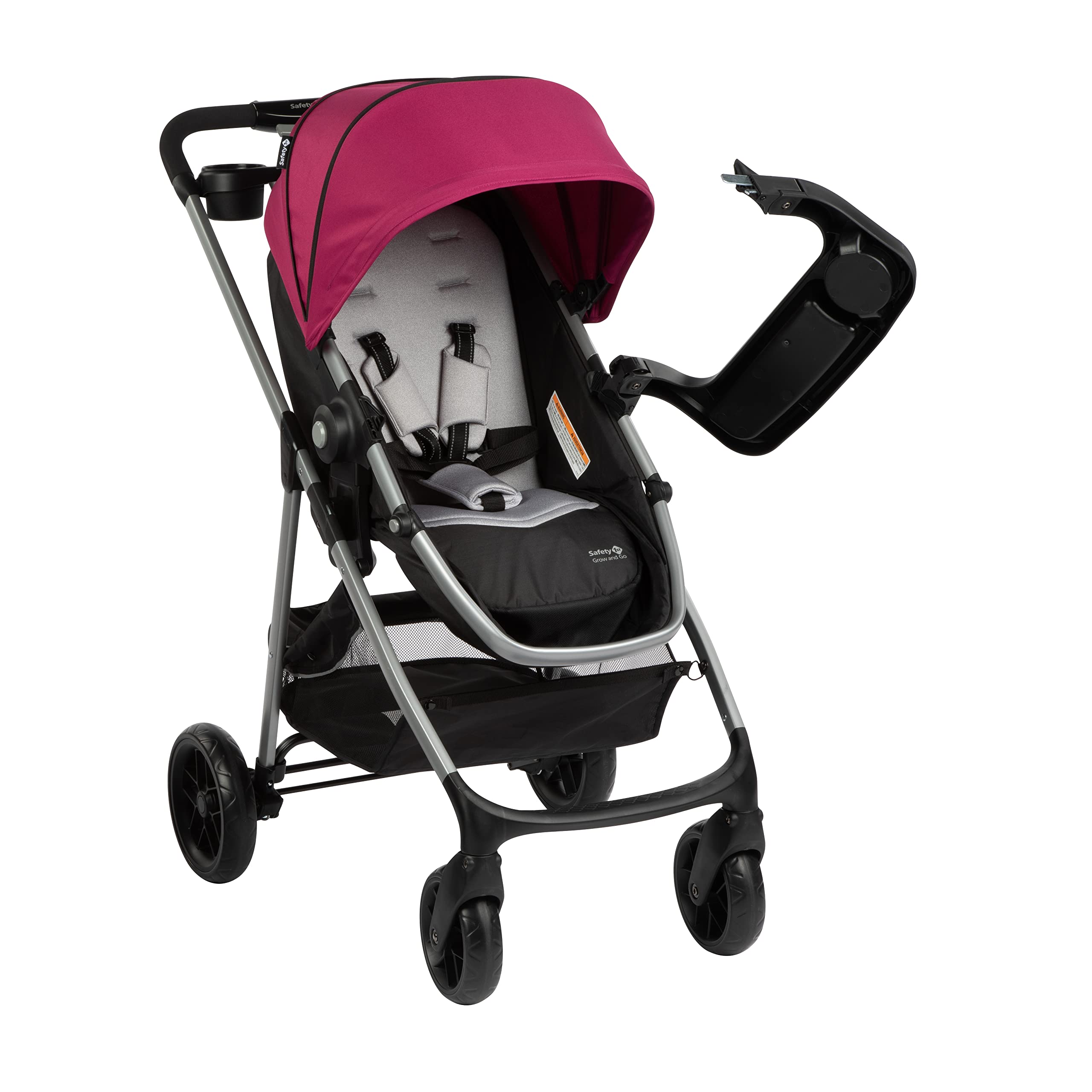 Safety 1st Grow and Go Flex 8-in-1 Convertible Car Seat & Stroller Combo for Infants 4-30 lbs | Baby Travel System with Lightweight Stroller & Secure Car Seat | Orchid Bloom | Perfect for Daily Walks, Shopping Trips & Family Vacations