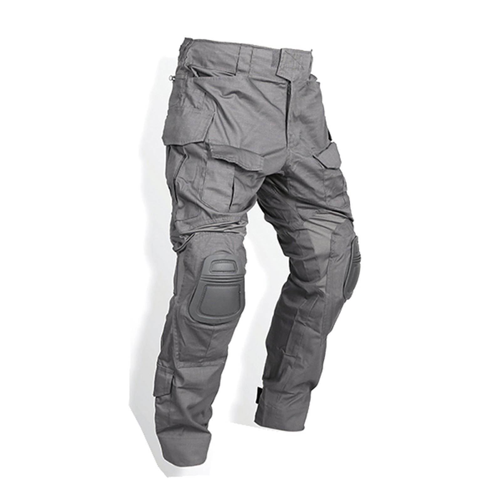 Emerson Airsoft Tactical Combat Pants - Military BDU Gen3 Pants with Knee Pads (Wolf Gray) for Airsoft, Hunting & Outdoor Activities