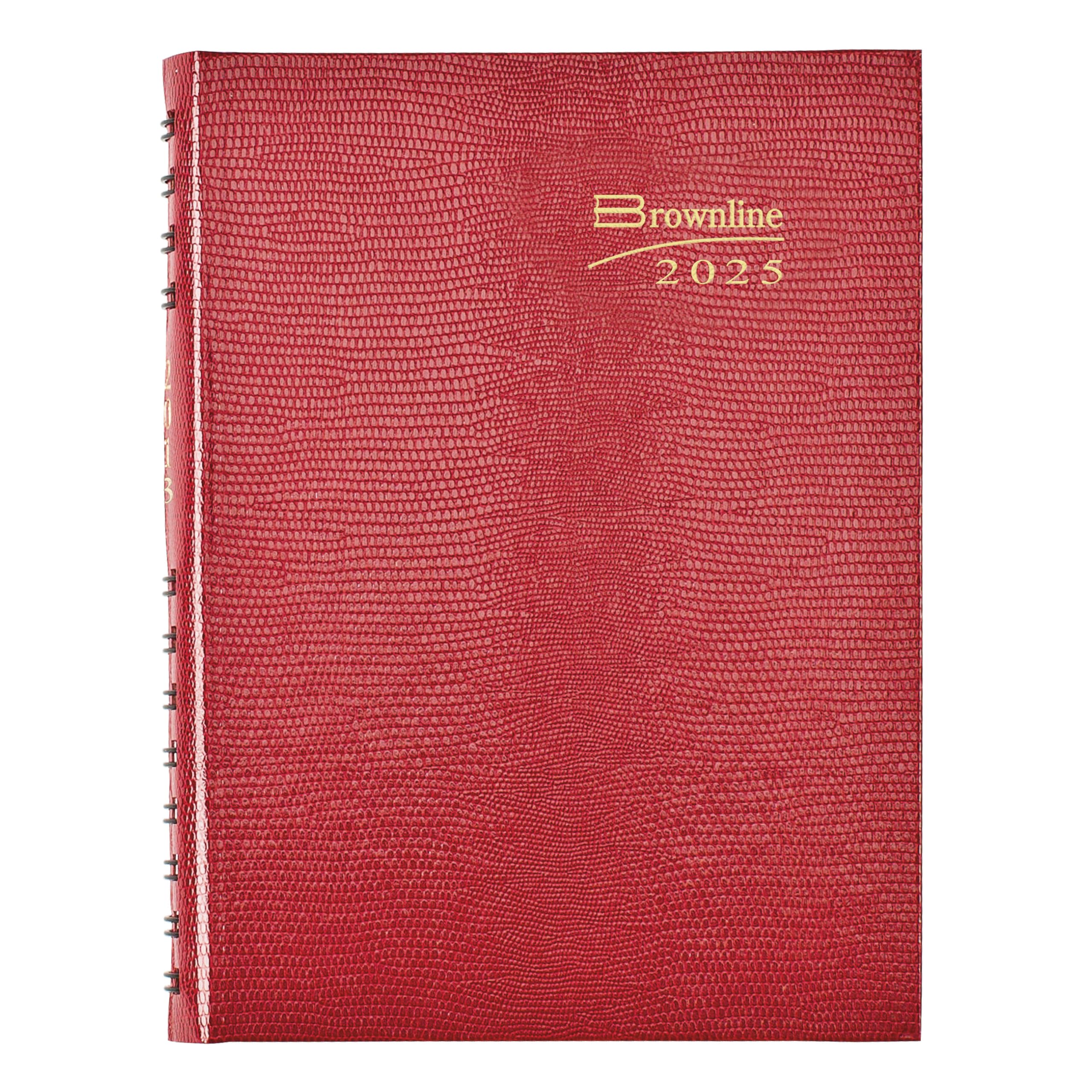 Brownline® 2025 CoilPro™ Daily & Monthly Planner - Undated 12-Month Organizer (January-December) with Twin-Wire Binding, 8.25