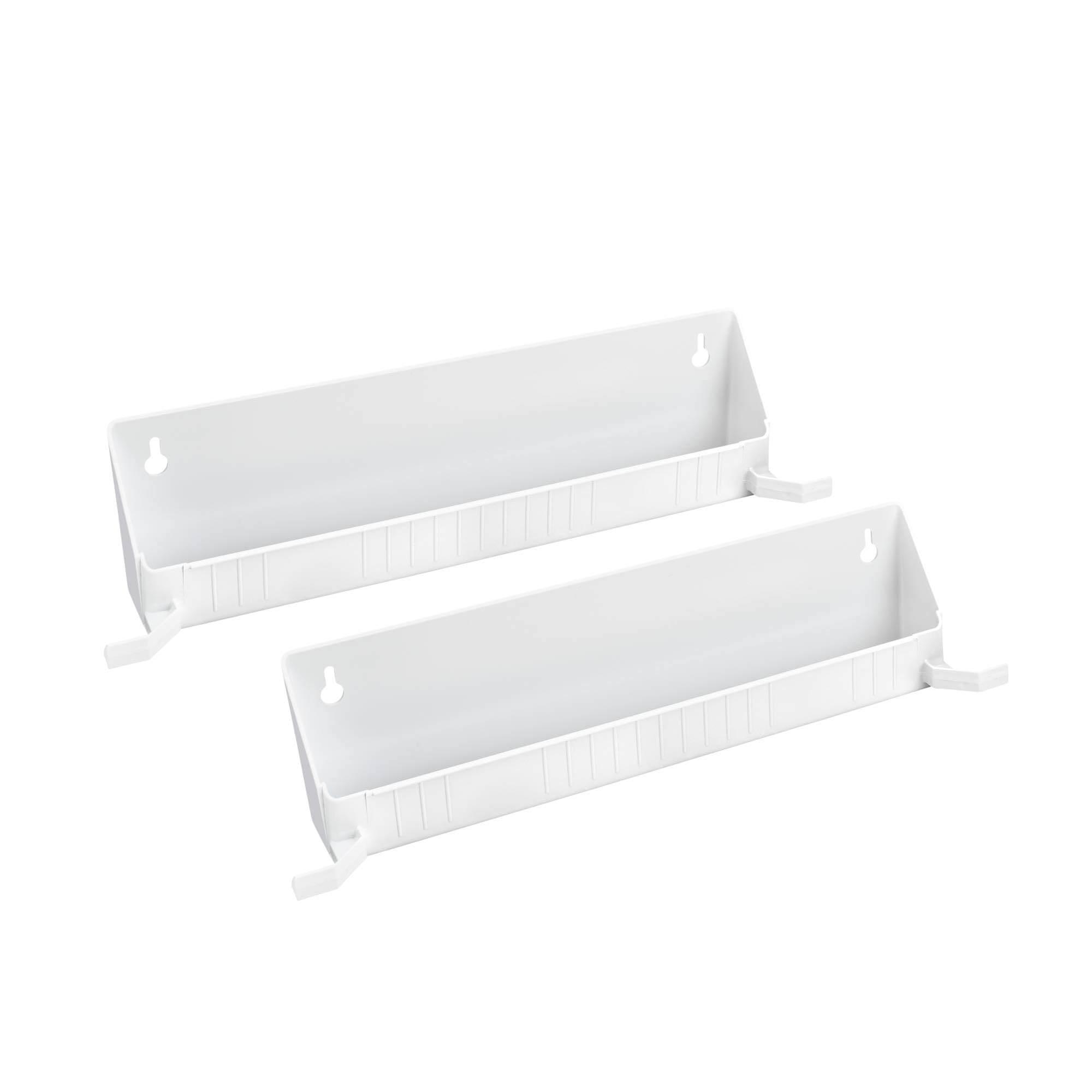 Rev-A-Shelf 14-Inch White Tip-Out Drawer Organizer Tray with Heavy Duty Tab Stops - 2-Pack for Kitchen & Bathroom Storage (Model 6562-14-11-52) - Perfect for Organizing Utensils, Makeup, and Cleaning Supplies