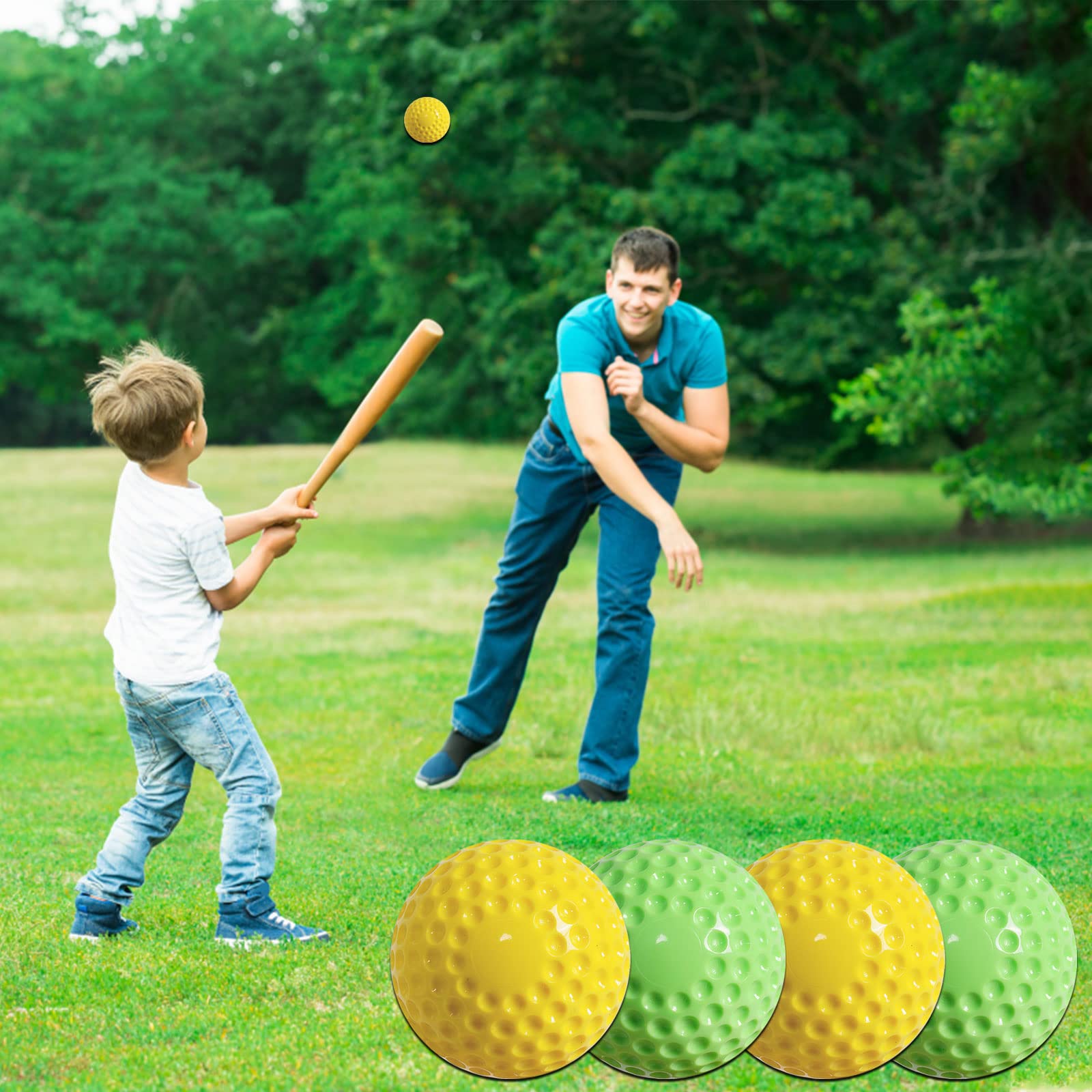 12 Pack Dimpled Baseballs - 9-Inch Pitching Machine Practice Balls for Fielding & Hitting Training (One Dozen) | Perfect for Baseball Practice, Batting Cages & Team Drills