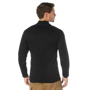 Rothco Men's Military Style 5-Button Sweater Jacket - Warm Fleece Lined Pullover for Outdoor Camping & Casual Wear