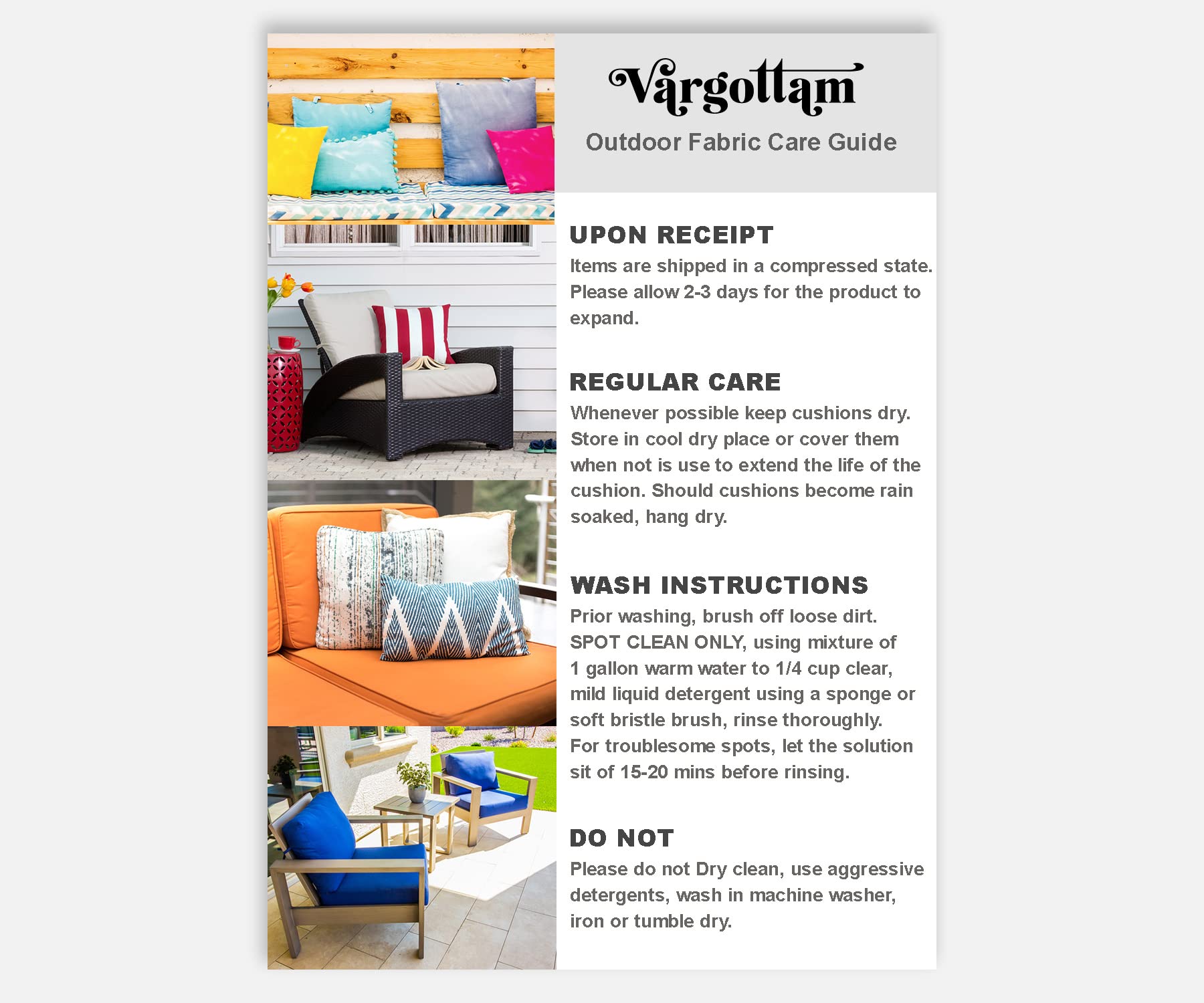 Waterproof 19-inch Yellow Striped Tufted Square Patio Cushion Set of 2 - Indoor/Outdoor Furniture Seat Cushions for Garden, Deck, Poolside & Patio