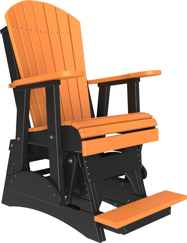 LuxCraft 2-Foot Adirondack Balcony Glider Chair - Outdoor Patio Rocking Chair for Small Spaces, Porch, Deck & Garden Relaxation