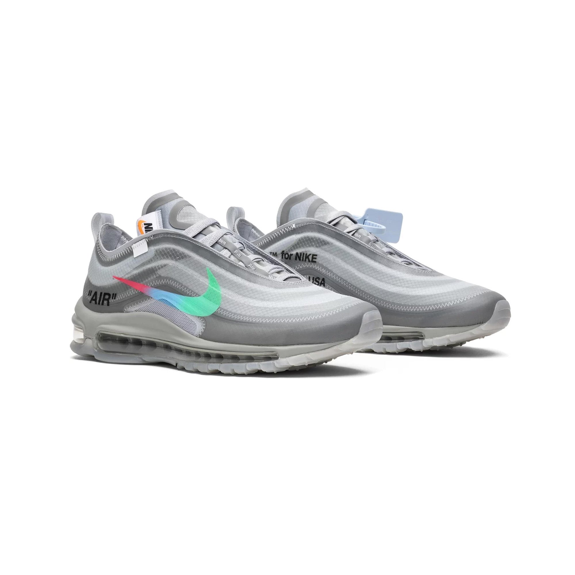 Nike Air Max 97 x Off-White 'Menta' Sneakers - New Authentic Men's/Women's Running Shoes for Jogging & Streetwear Fashion