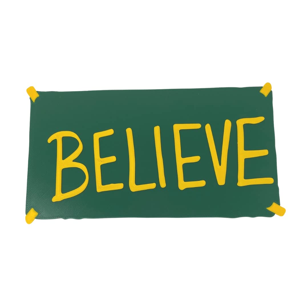 Green & Gold 'Believe' Motivational Sports Wall Art - 12