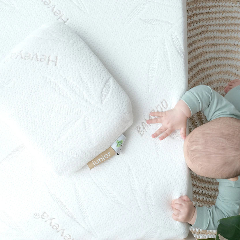 Heveya® Organic Latex Kids Mattress & Pillow Set - Hypoallergenic, Breathable & Supportive for Toddlers & Children - Perfect for Bedrooms, Daycare & Sleepovers