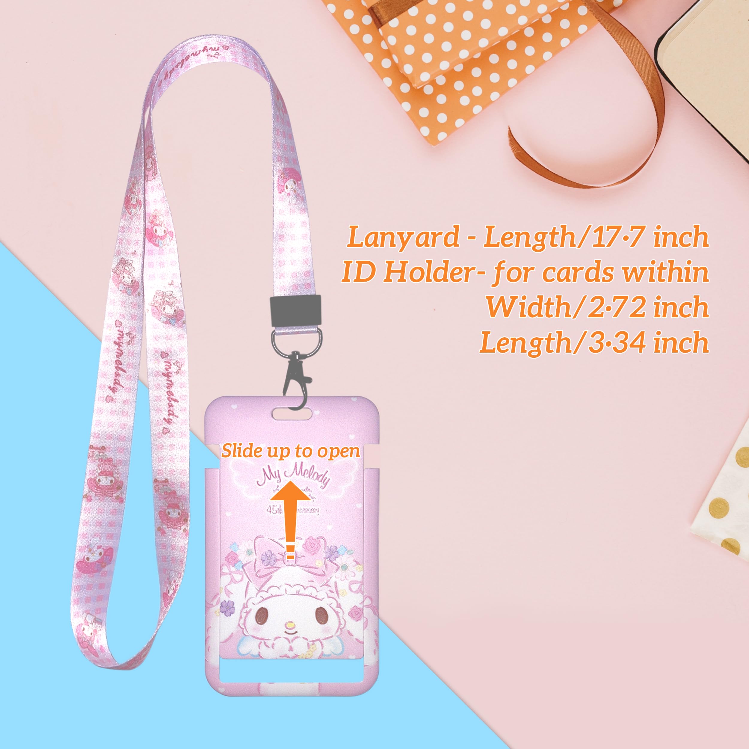 My Melody Cute School & Office Supplies Set - Pink Pencil Case, Stickers, ID Card Holder | Perfect for Students, Teachers & Back to School Essentials