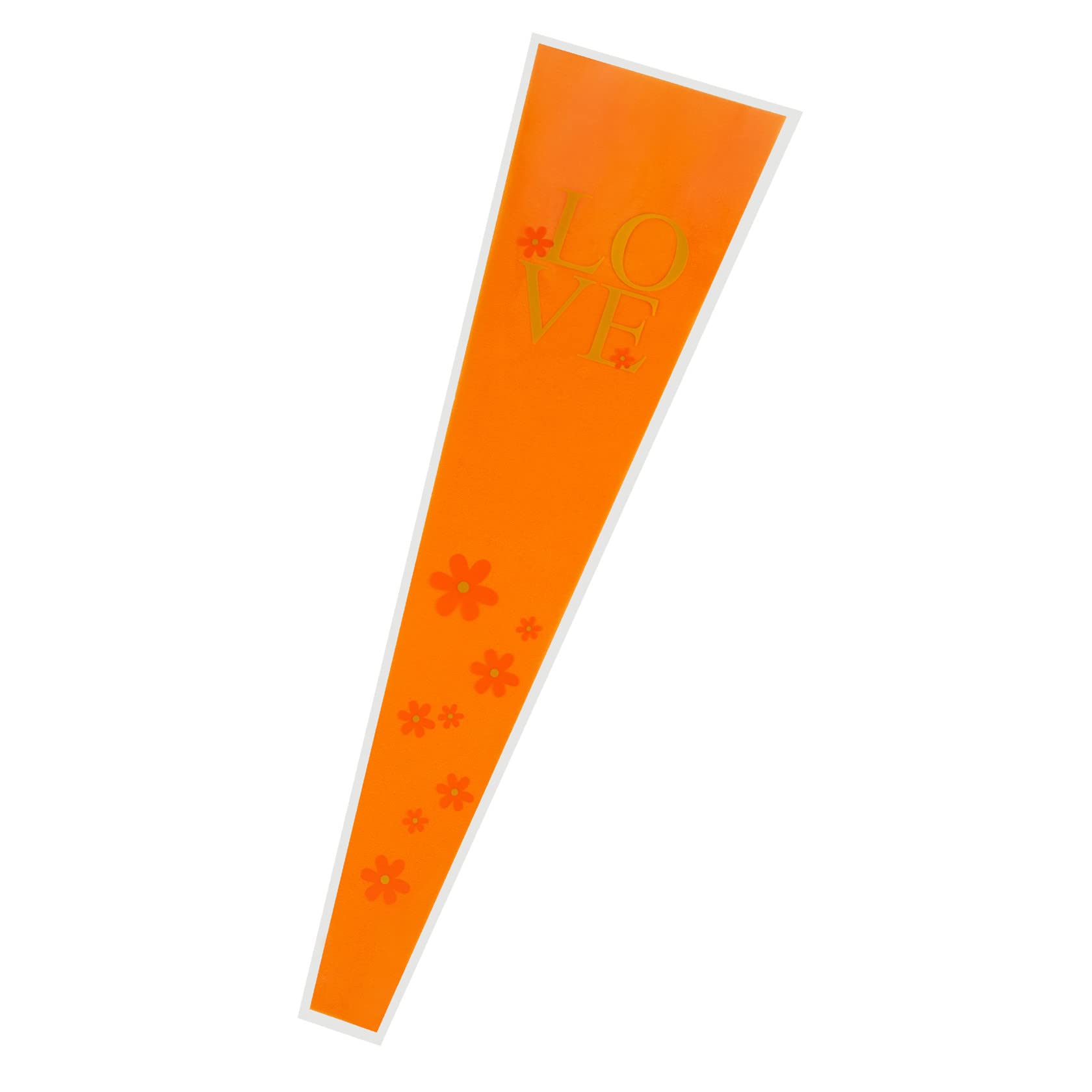 Aylmrice Large Flower Bouquet Sleeves - 100pcs Orange Plastic Flower Packaging Bags for Roses, Wedding Bouquets & Floral Arrangements | Perfect for Florists, Gift Wrapping & Flower Shop Displays