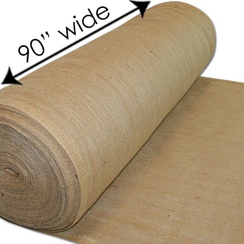 Premium 90-Inch Wide Natural Burlap Fabric Roll - 90