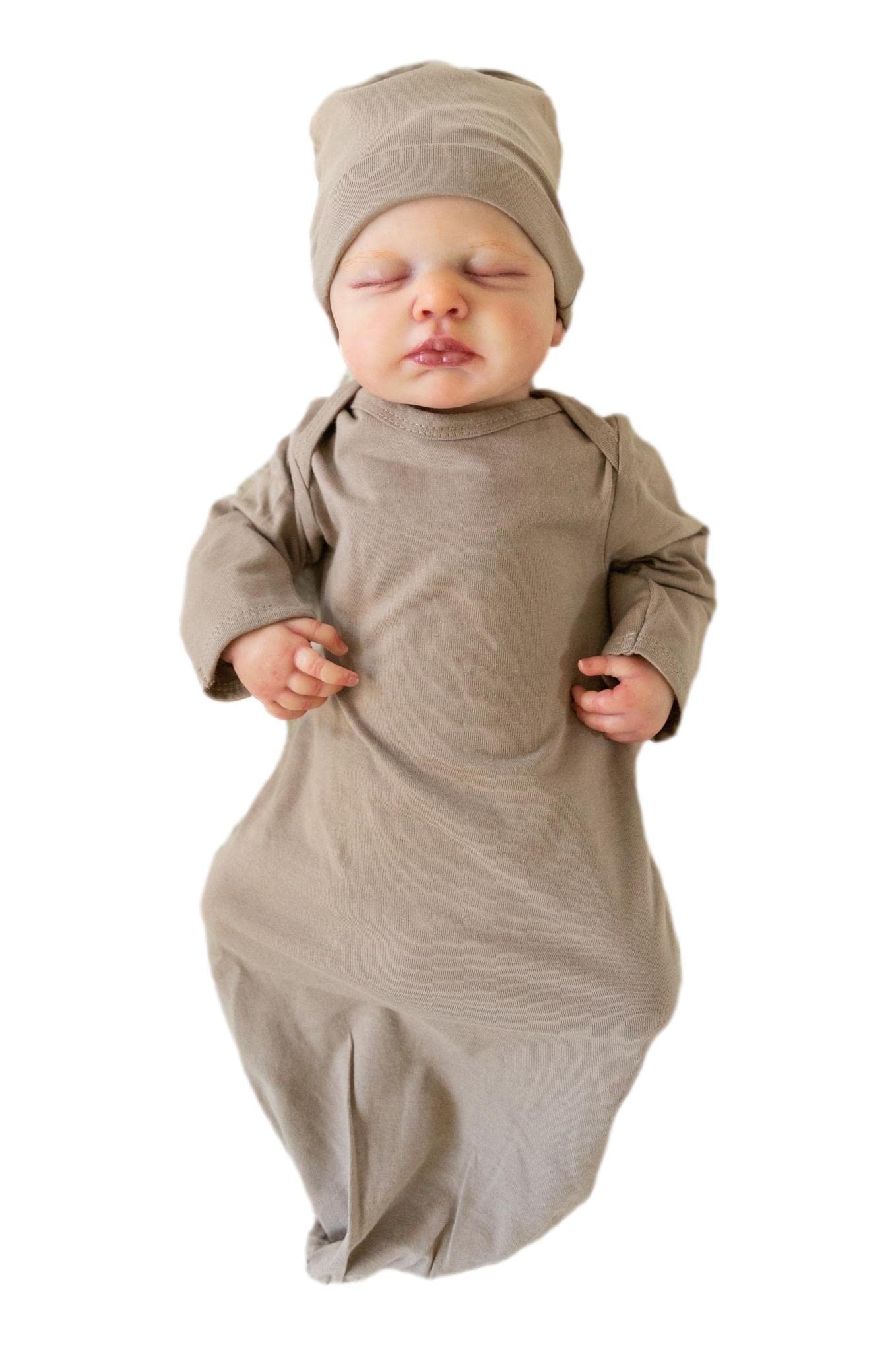 Baby Be Mine Mommy & Baby Matching Labor & Delivery Maternity Hospital Gown Set - Soft Nursing Gownie for Comfortable Birth Experience | Perfect for Hospital Stay, Newborn Photos & Mother-Baby Bonding