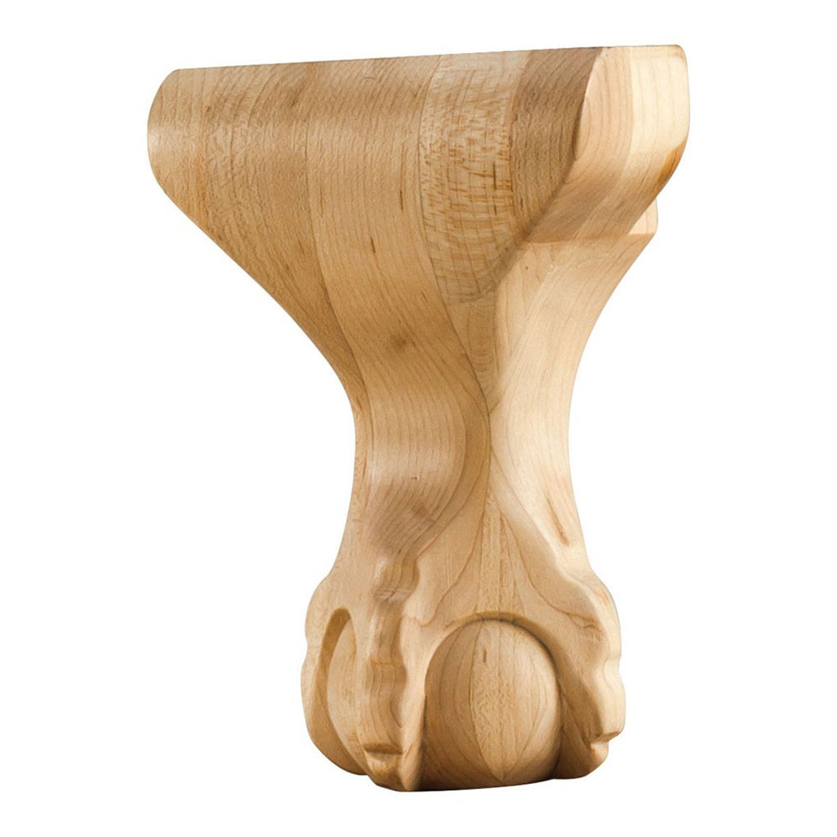 Hardware Resources 6-Center Oak Ball and Claw Traditional Furniture Leg - Perfect for Antique Style Tables, Chairs, and Cabinets