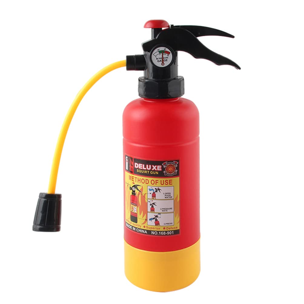 EXCEART Firefighter Water Squirt Toy - Fun Fire Extinguisher Soaker Backpack for Kids, Outdoor Summer Water Play at Beach, Pool, and Backyard Parties | Role Play Pretend Fireman Toy