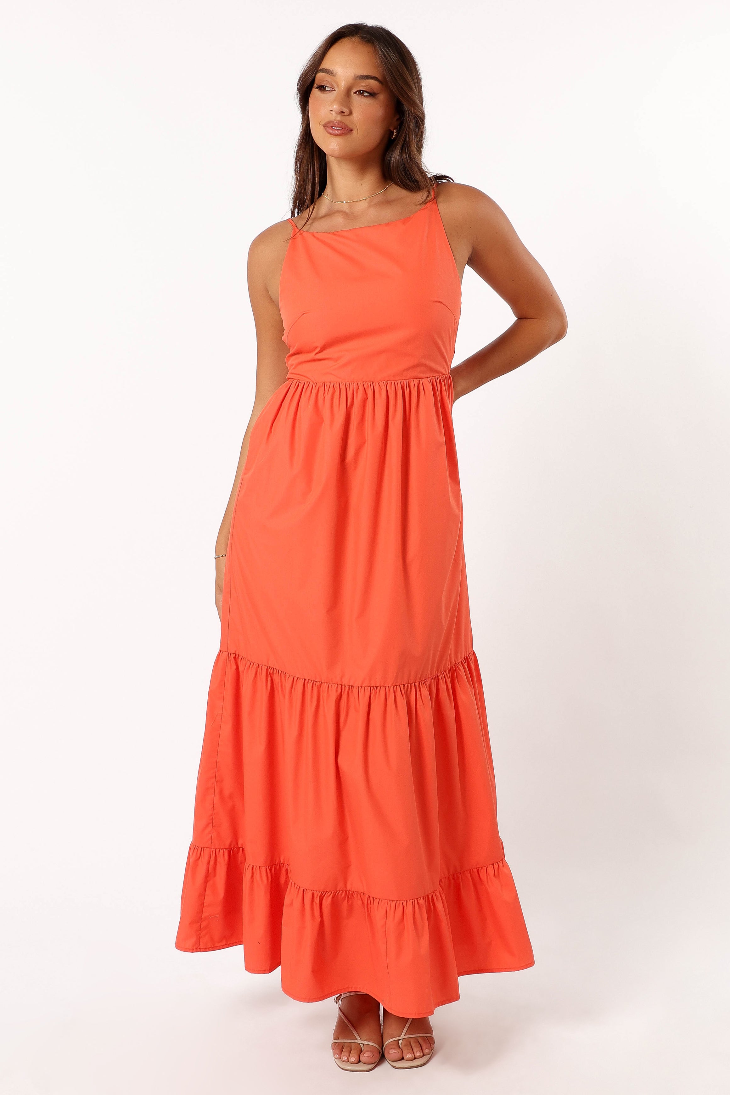 Blakely Maxi Dress - Flowy Orange Summer Dress for Women | Beach, Vacation & Casual Wear