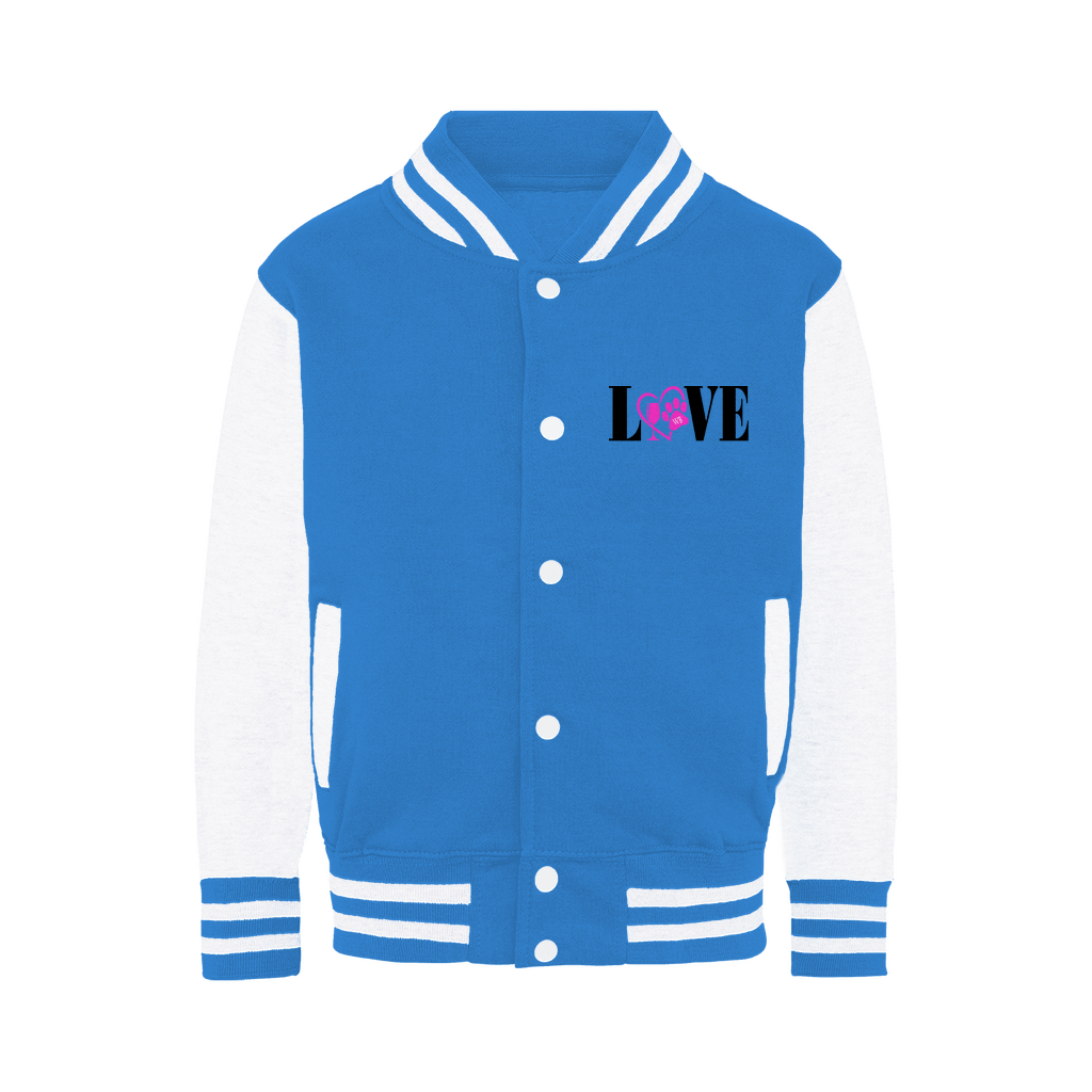Love Paw Varsity Jacket for Women - Stylish Embroidered Letterman Jacket | Perfect for Casual Outfits, Date Nights & Dog Lovers Fashion