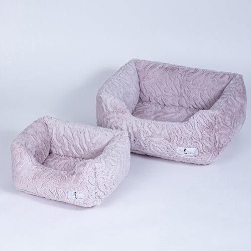 Cozy Pink Ice Cuddle Dog Bed - Soft Plush Orthopedic Pet Bed for Small to Medium Dogs - Perfect for Bedroom, Living Room & Pet Travel