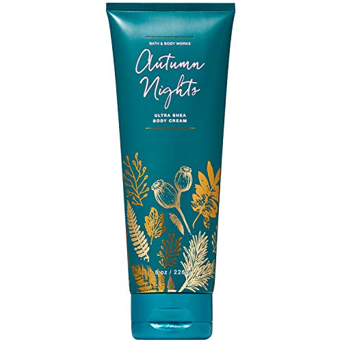 Bath and Body Works Autumn Nights Ultra Shea Body Cream - 8 oz Moisturizing Lotion for Dry Skin | Fall Seasonal Collection 2019 | Perfect for Nighttime Hydration & Cozy Autumn Evenings