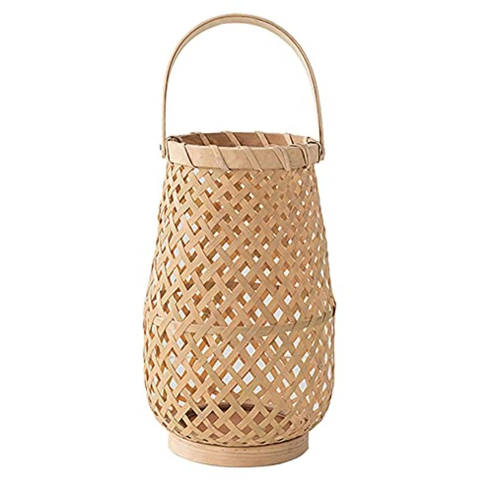 Vintage Woven Candle Holder Lantern - Tabletop & Hanging Decorative Home Decor for Indoor Use, Perfect for Dining Room, Bedroom, and Wedding Decorations