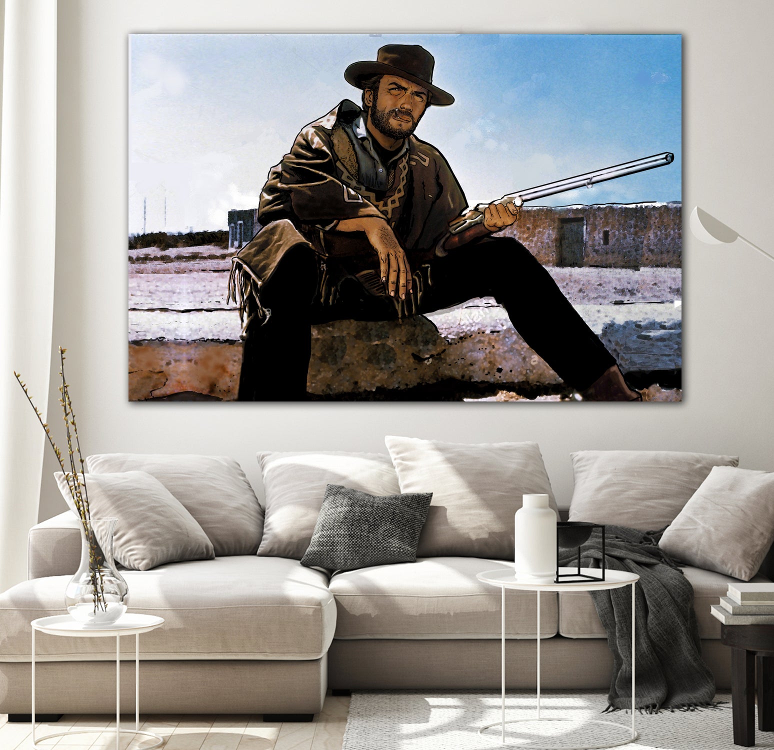 Clint Eastwood The Man With No Name - Classic Western Movie for Film Collectors & Western Fans - Perfect for Movie Nights & Cowboy-Themed Parties