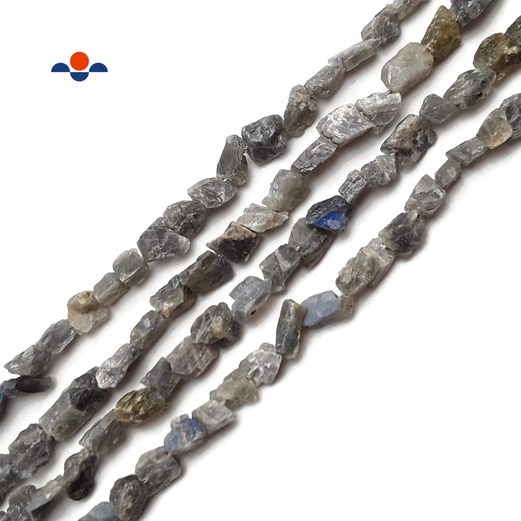 Natural Labradorite Rough Nugget Beads - 9-10mm Side Drilled Gemstone Chunks (15.5 Inch Strand) for Jewelry Making, Wire Wrapping & Crystal Healing