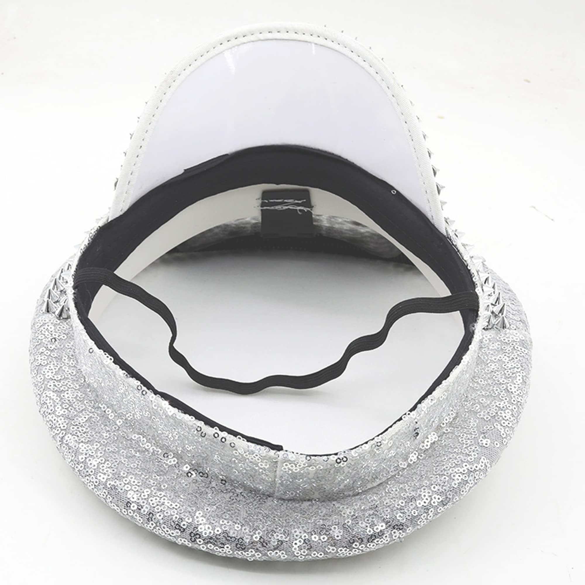 Sparkling Rhinestone Sequin Military Captain Hat for Women - Perfect for Burning Man, Music Festivals & Rave Parties - Glamorous Festival Accessory for Costumes & Nightlife Events