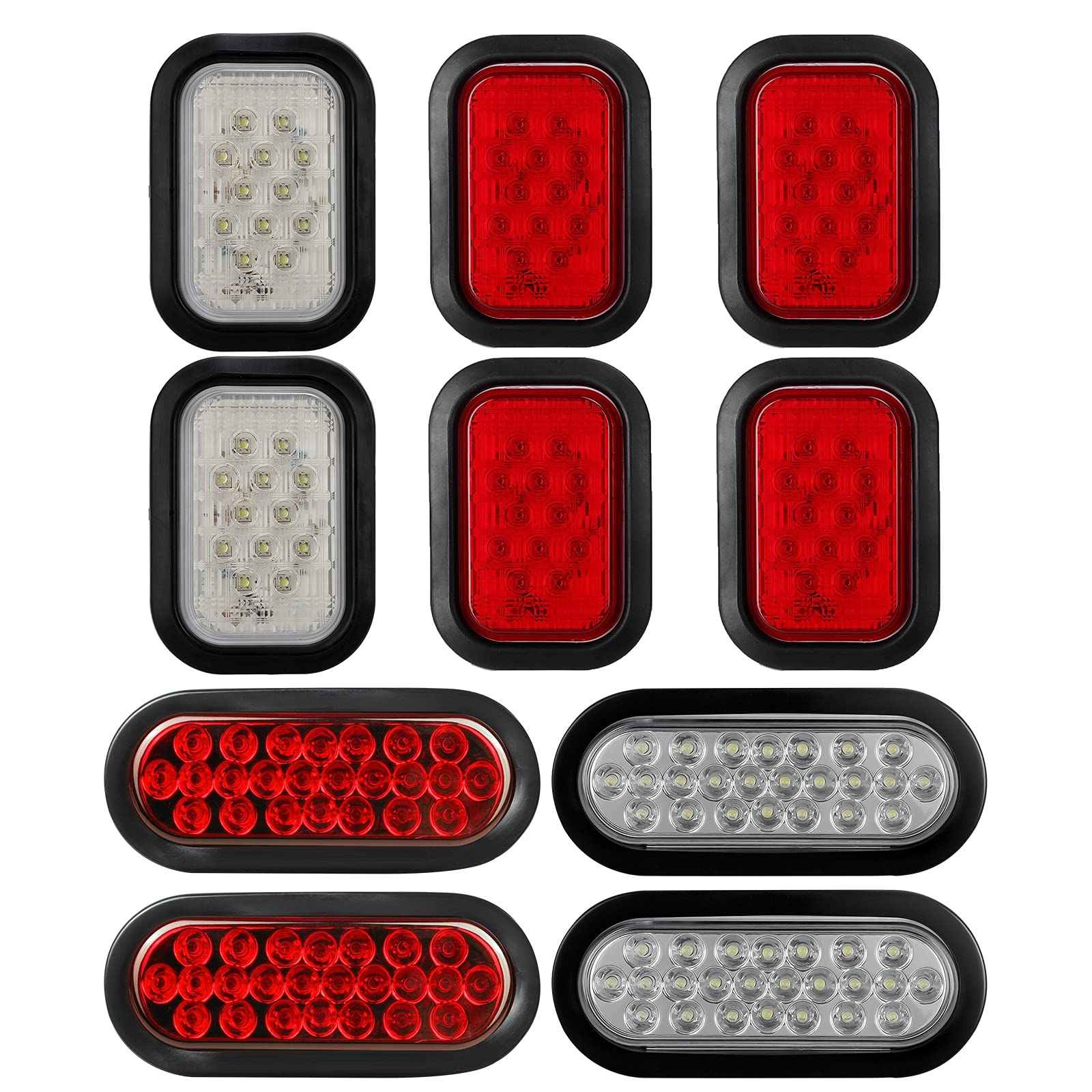 PARTSAM 4Pcs LED Trailer Lights Kit - 6