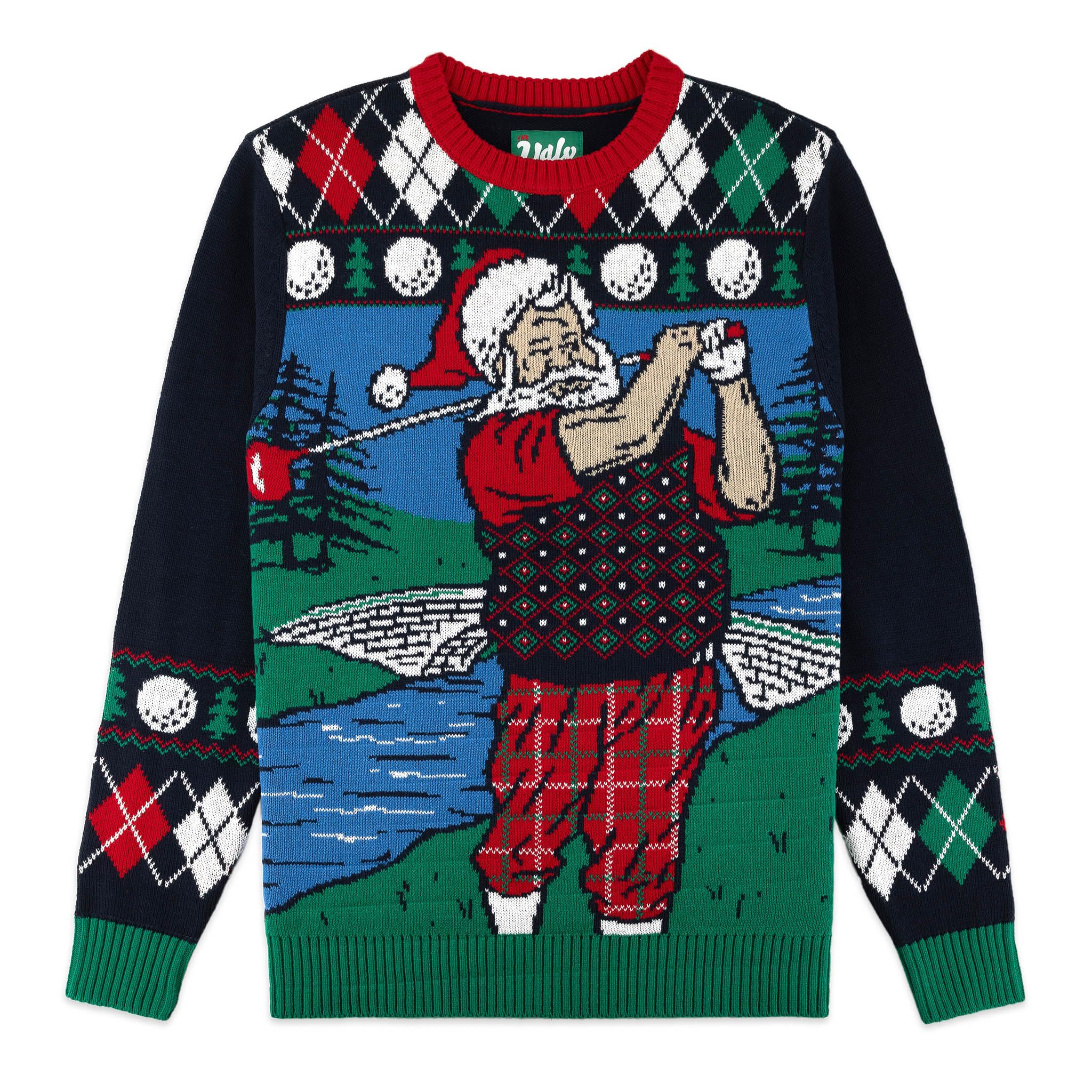 Men's Ugly Christmas Golf Sweater - Festive Holiday Crewneck Pullover, Breathable & Snug Fit for Golfers - Perfect for Christmas Parties & Golf Tournaments
